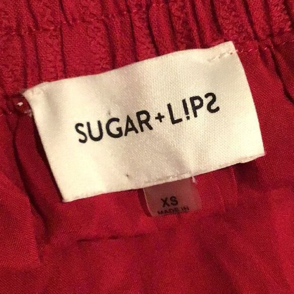 Sugar + Lips Red Tiered Sundress - Picture 16 of 16